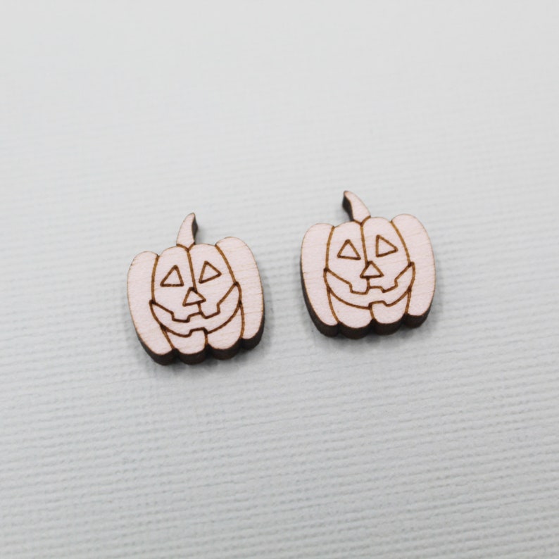 Jack O Lantern Earring SVG Digital File Stud Laser Cut File image 3