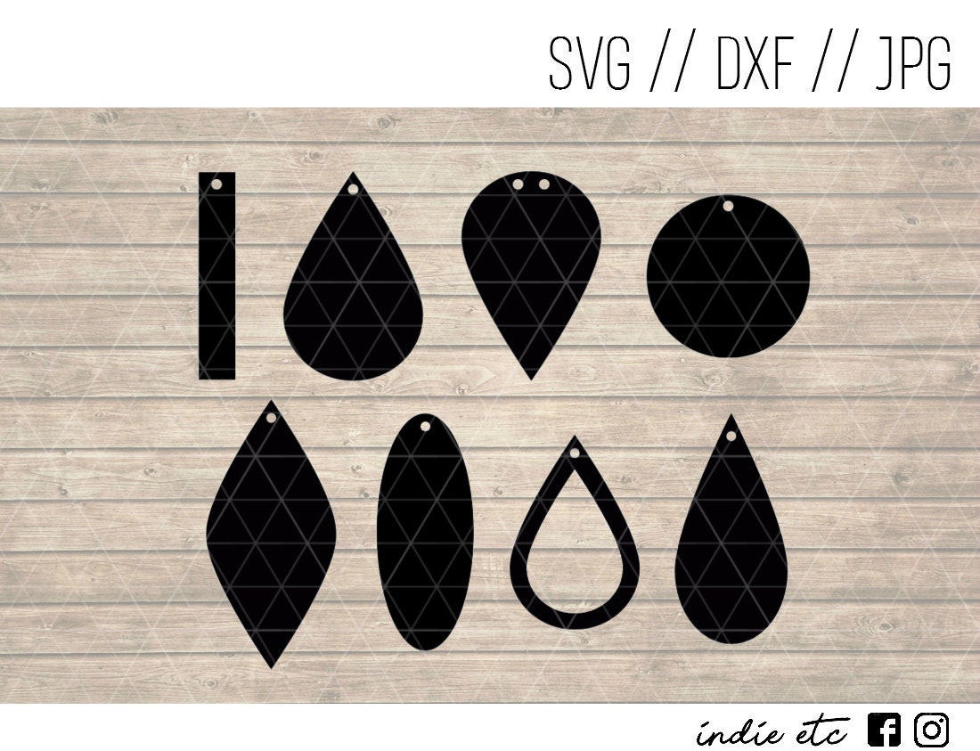 Download Earrings Digital Art File svg dxf jpeg Perfect for Leather ...