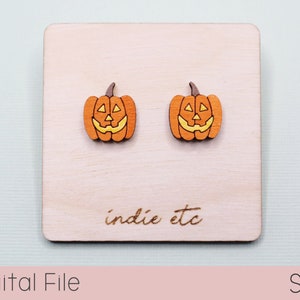 Jack O Lantern boucle d&#39;oreille fichier numérique SVG (fichier découpé au Laser Stud)