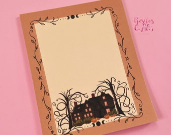 House of Seven Gables Notepad/ Haunted house notepad