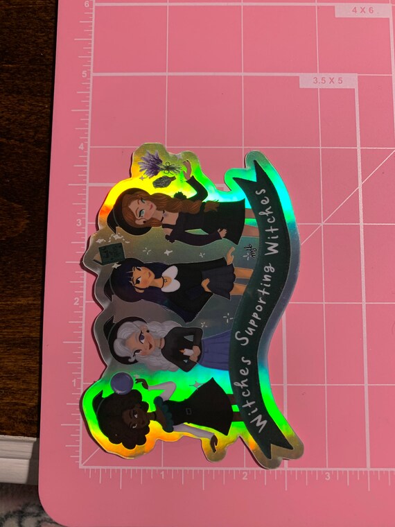 WSW BUNDLE Print and sticker Witches Supporting Witches feminist witch sticker holographic witch stickerwitchy print