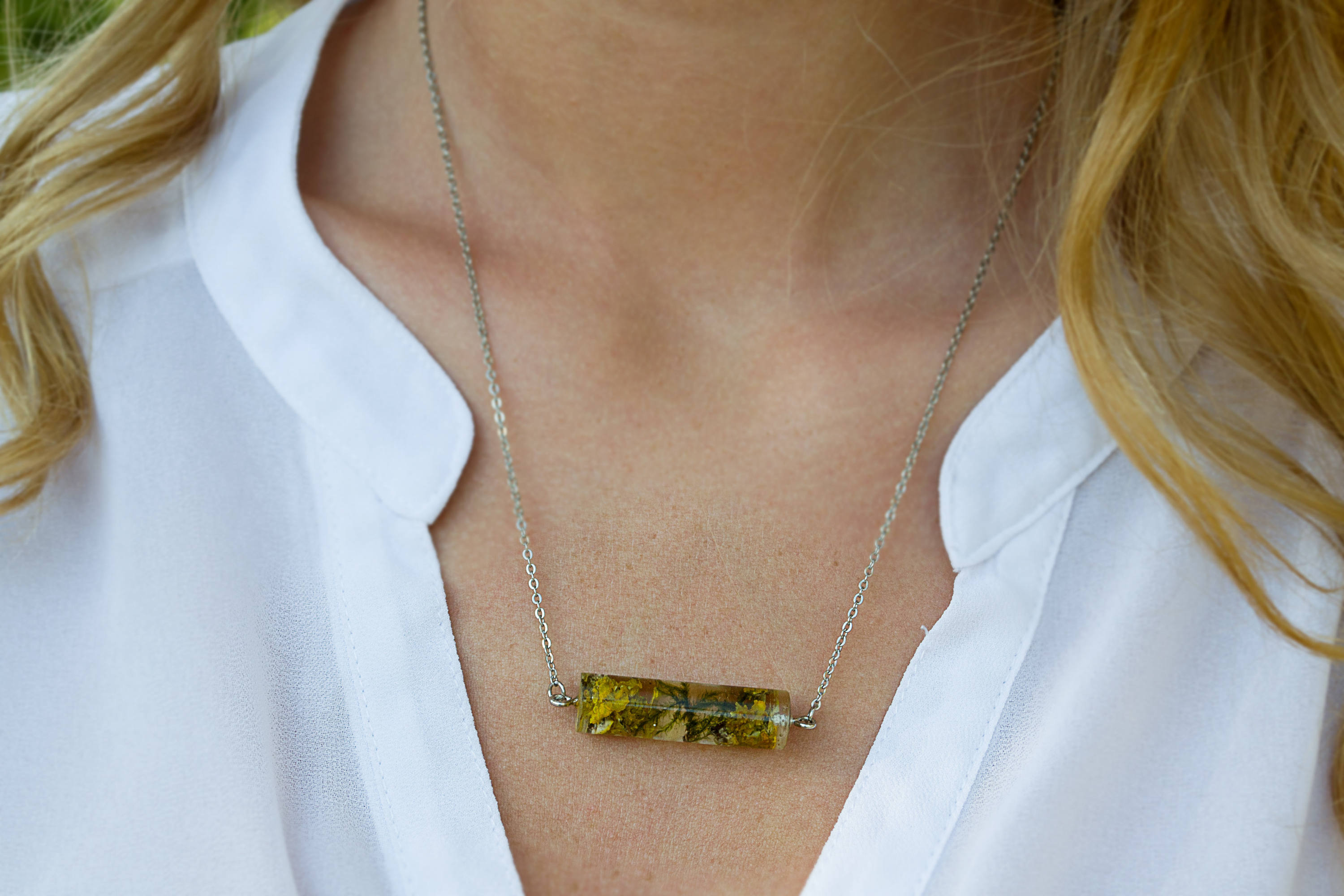 Terrarium jewelry Resin jewelry Crystal necklace Resin moss Etsy