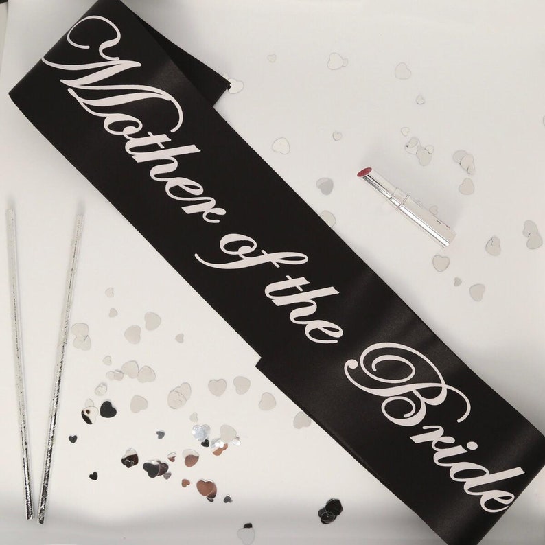 Black Hen Party Sashes, off White Lettering, Hens party, Bridal Shower, Bachelorette Night, Hen night, Bachelorette party, Sashes hen do Mother of the Bride