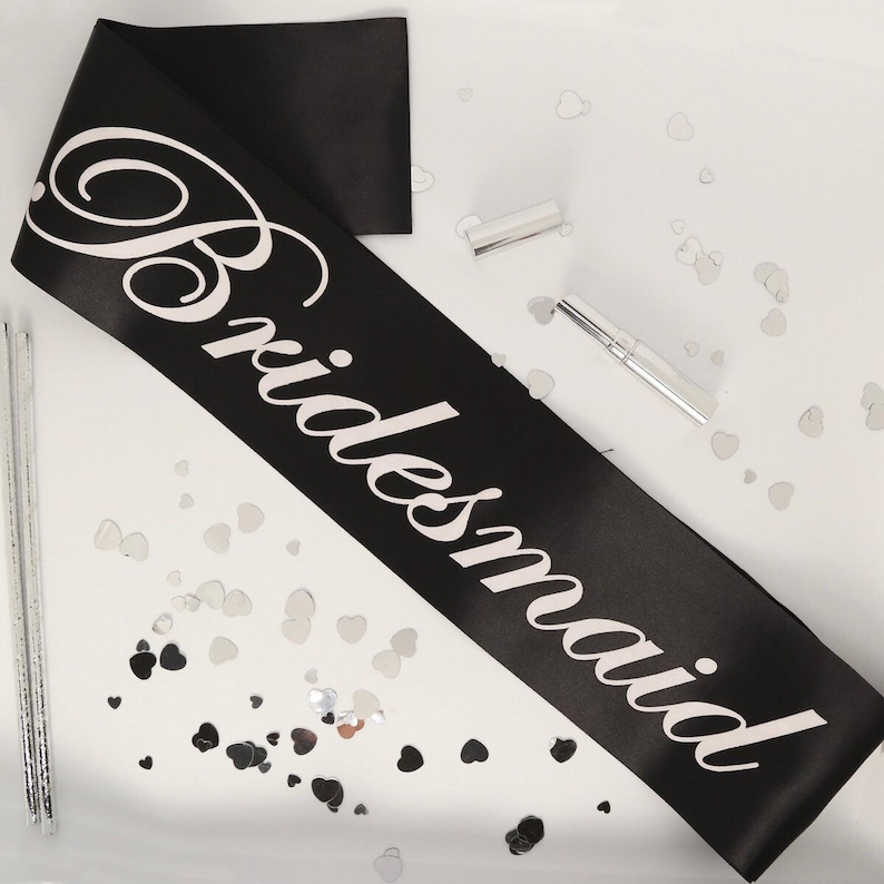 Black Hen Party Sashes, off White Lettering, Hens party, Bridal Shower, Bachelorette Night, Hen night, Bachelorette party, Sashes hen do Bridesmaid