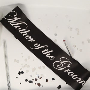 Black Hen Party Sashes, off White Lettering, Hens party, Bridal Shower, Bachelorette Night, Hen night, Bachelorette party, Sashes hen do Mother of the Groom