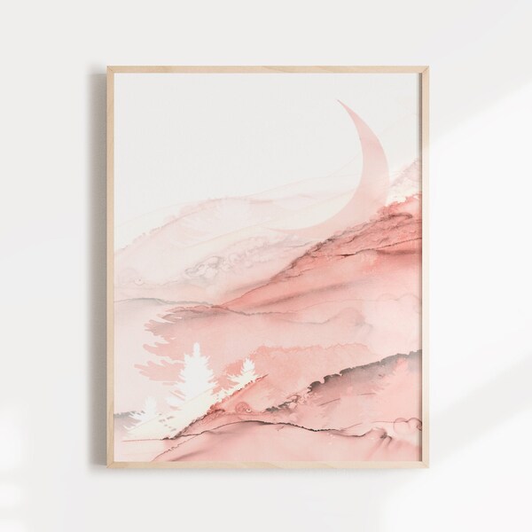 Blush Pink Wall Art Etsy