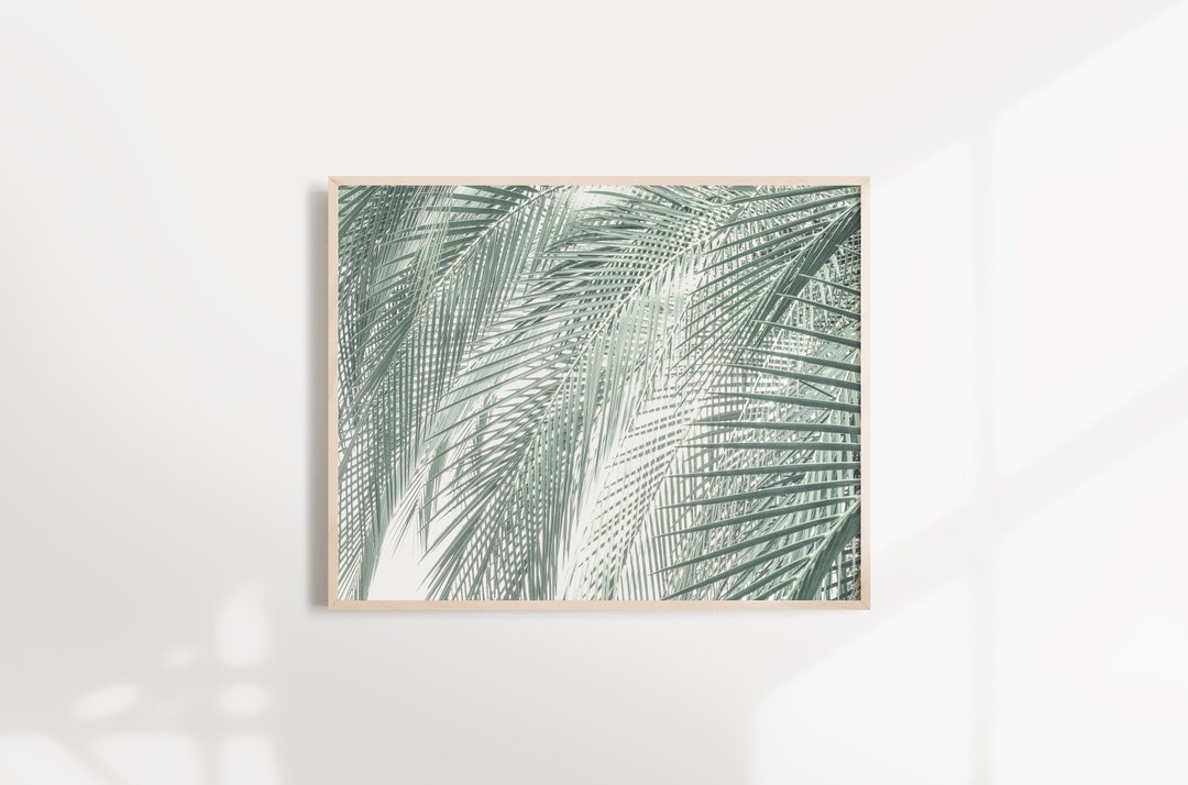 Wall Art Palm Leaf Print Tropical Wall Art Coastal Decor Palm Etsy