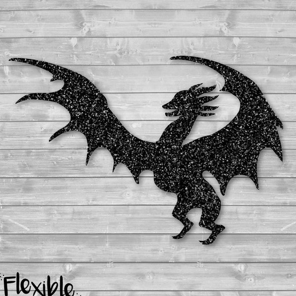 Dragon Iron-On Transfer - Heat Transfer Vinyl Decal, DIY shirts, Backpack Iron On, Mythical Creature