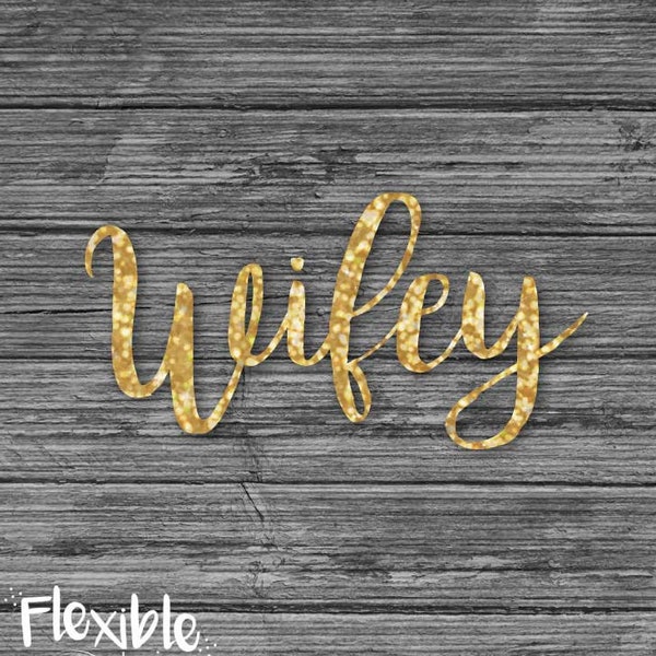 Wifey Iron-On Transfer - Wedding, Honeymoon, Heat Transfer Vinyl, DIY Shirt, Jean Jacket