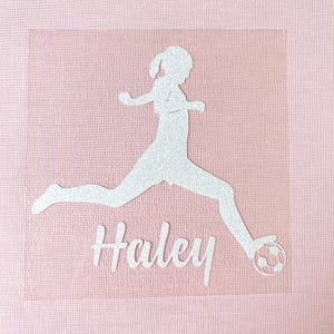 Personalized Soccer Player Iron-On Transfer - Heat Transfer Vinyl Decal