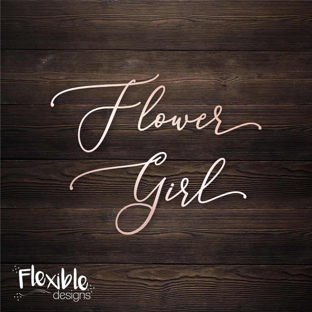 Flower Girl Ironon Transfer Wedding Party, Heat Vinyl Transfer