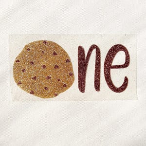 Cookie One Iron-On - Chocolate Chip Heat Transfer Vinyl Decal for First Birthday