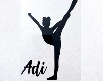 Cheerleader Iron-On Transfer | Heat Transfer Iron On Decal | Personalized Cheer Scale Spirit Wear, DIY Cheerleading Decor