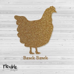 Gepersonaliseerde kip opstrijktransfer - vinylsticker, effen of omlijnd - DIY-boerderijshirts