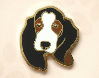 Basset Enamel Pin / Hard Enamel Good Dogs Gift