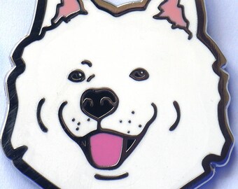 Samoyed Enamel Pin / Hard Enamel Good Dogs Brooch