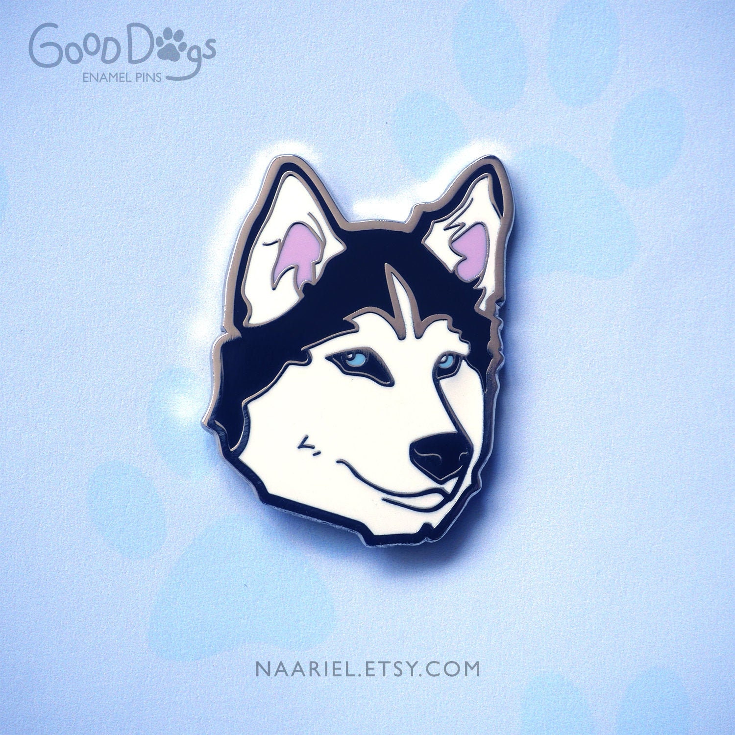 Black red grey Husky Enamel Pin Hard Enamel Good Dogs Dog Brooch