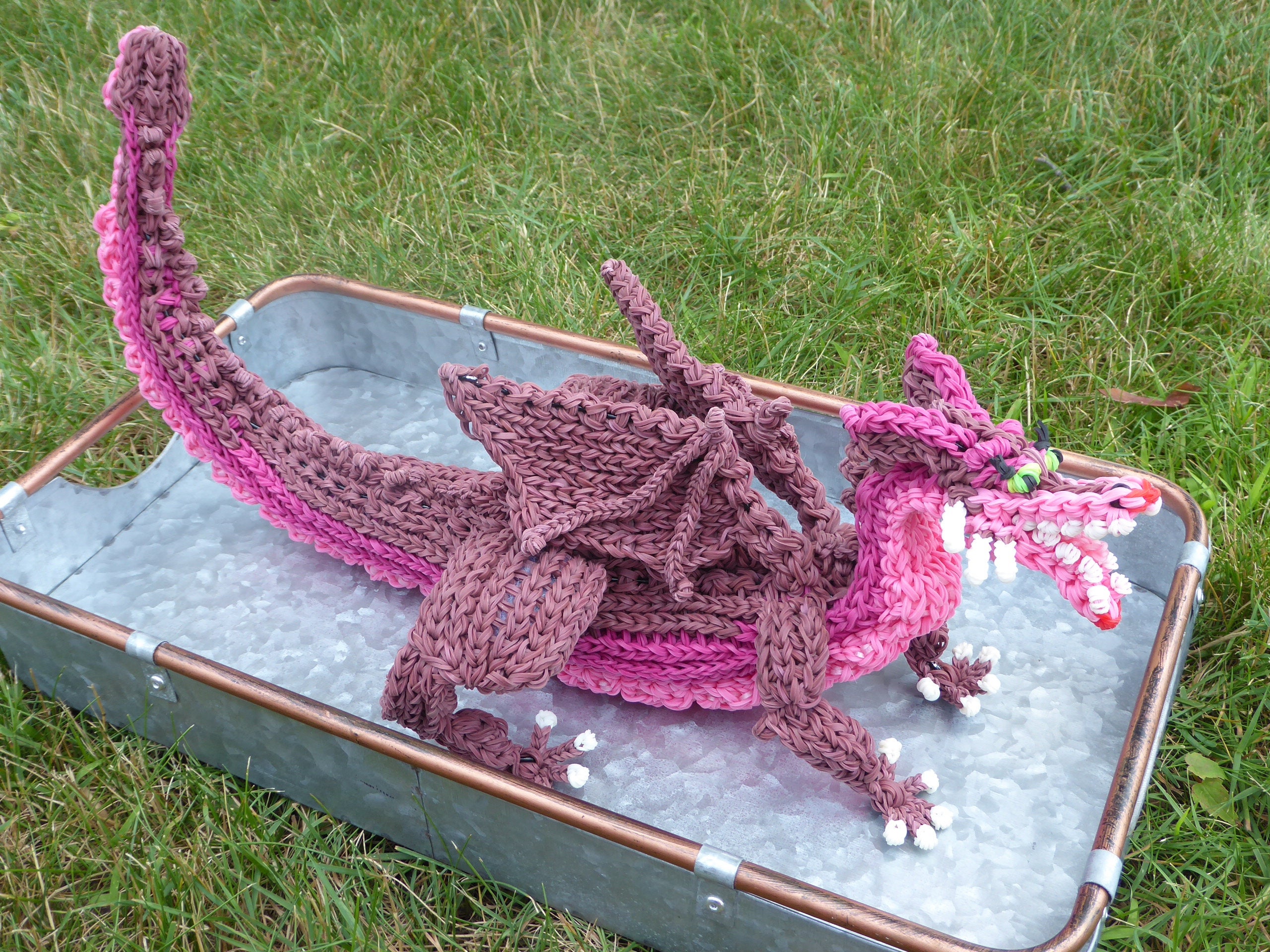 Rainbow Loom Minecraft Ender Dragon