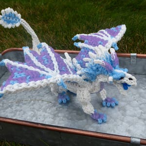 Rainbow Loom Winter/IceWing from Wings of Fire with Color Changing Solar Bands