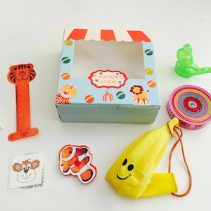 8x Pack Circus Verjaardag Goody Bags; Pre Made & Filled with Toys, Filled Goody Bag / Loot Bag