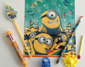 Minions Party Favor Goody Bags, Toys Included, 8-Pack
