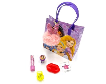 Princess Favor Bag, Filled Goody Bag, Toys, Stamper, Ring, Keychain (6x Pack)