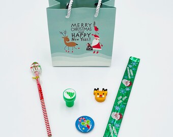 Christmas Goody Bag 8-Pack, Toys, Slap Bracelet, Xmas Gift