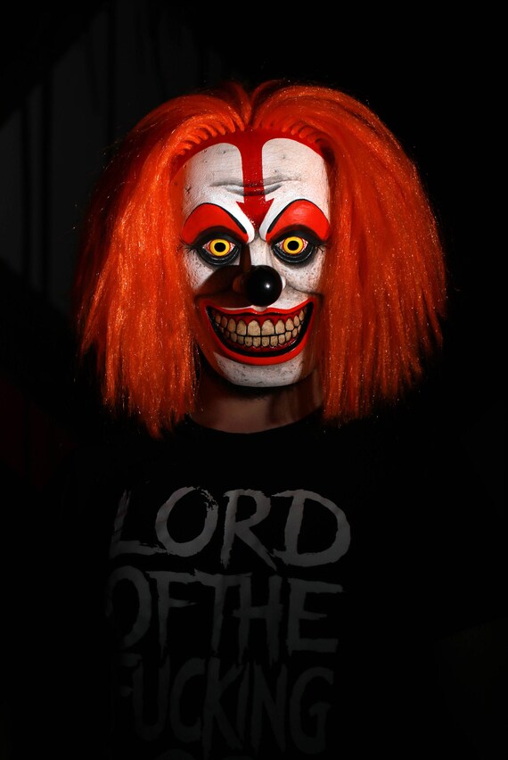 Clown Mask Halloween Mask Scary Clown Clown Costume Creepy Etsy