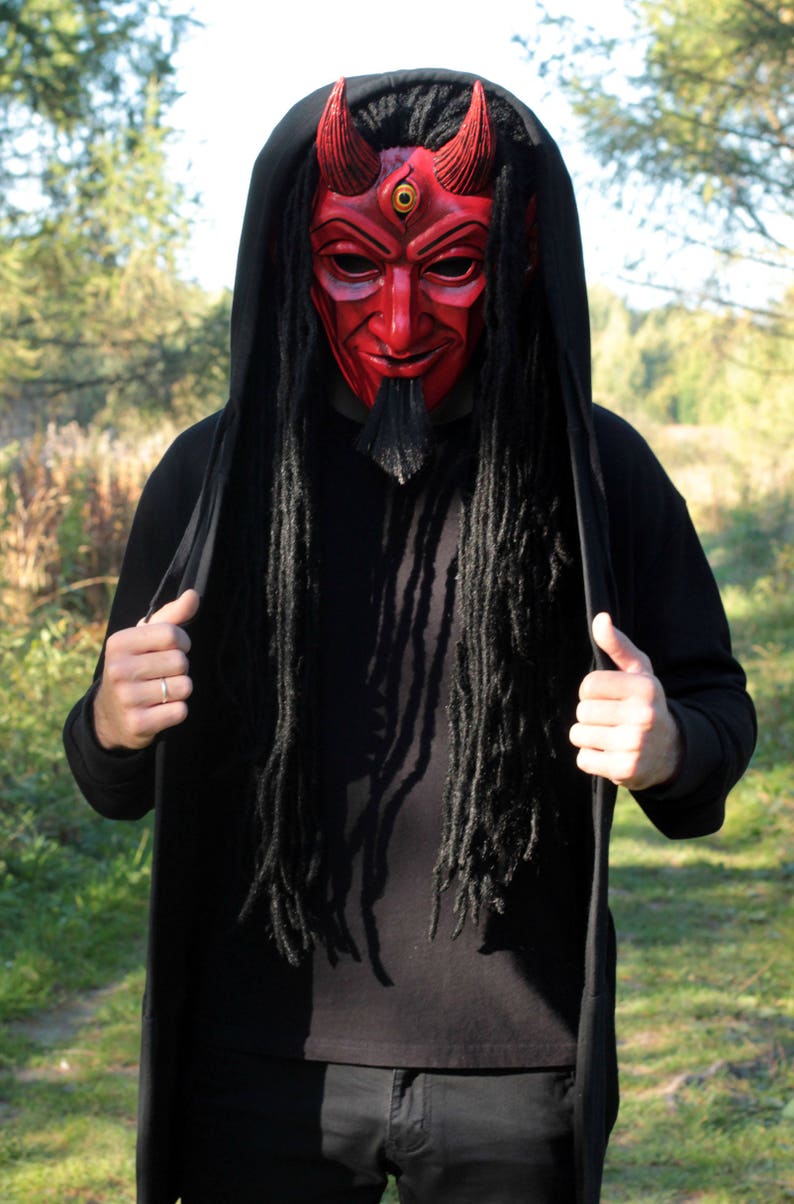 Lucifer Mask. Demon Mask. Devil Mask. Satan Mask. Halloween Etsy