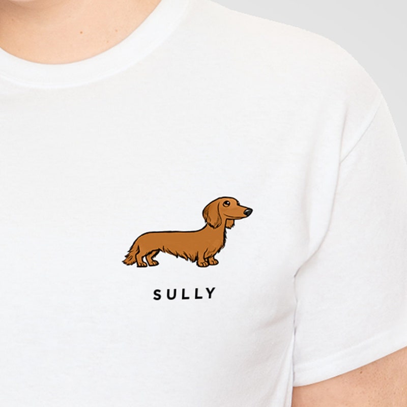 Dachshund Doxie Vacuum Blueprint T-Shirt