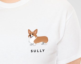 Custom Corgi T-Shirt, Personalized Corgi Gift, Pembroke Welsh Corgi Shirt, Cardigan Welsh Corgi Shirt, Corgi Gift, Corgi Mom Dad Gift