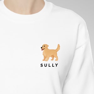 Custom Golden Retriever Sweatshirt, Golden Retriever Sweatshirt, Personalized Retriever Gift, Golden Lover, Golden Owner Gift