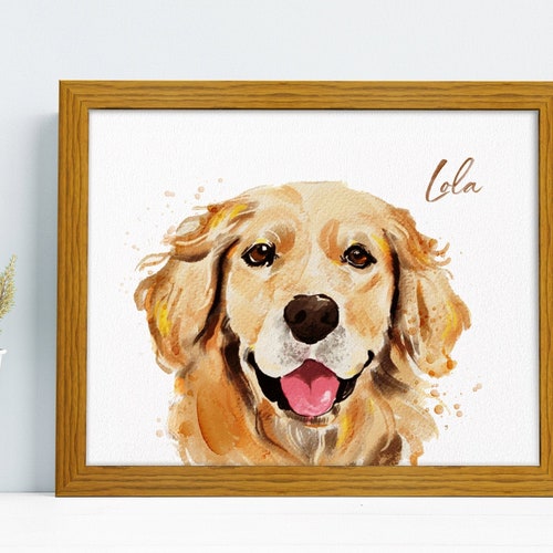 Pet Painting Pet Portrait Custom Pet Portrait Custom Dog | Etsy