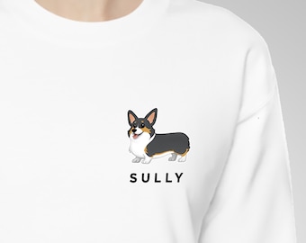 Custom Corgi Sweatshirt, Personalized Pembroke Welsh Corgi Gift, Cardigan Welsh Corgi Gift, Corgi Mom Dad Sweatshirt, Corgi Owner Gift