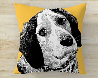 Pet Pillow, Home Decor, Pet Portrait Pillow, Custom Pet Pillow, Dog Pillow, Cat Pillow, Pet Cushion, Dog Cushion, Pet Owner Gift, Dog Gift