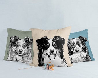 Australian shepherd gift, australian shepherd pillow, pillow case, australian shepherd mom, aussie dad, australian shepherd memorial decor