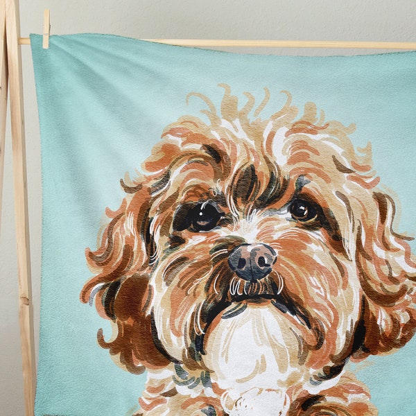 Custom Pet Portrait Blanket, Custom Dog Blanket, Pet Blanket, Mother Gift Idea, Personalized Dog Blanket, Pet Gift