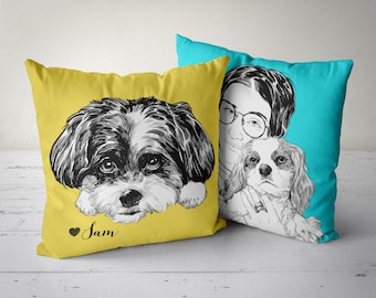 Personalized Gift for Mom, Custom Mother's Day Gift, Custom Pet Pillow, Custom Dog Pillow, Mother's Day Gift for Pet Lover, Dog Owner