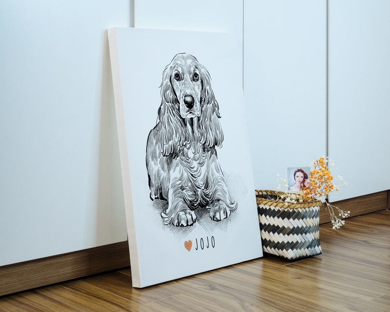 Custom pet canvas, custom pet portrait, pet portrait canvas, dog canvas, custom dog portrait, custom pet painting, custom dog painting image 7