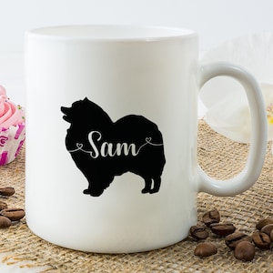Custom Keeshond Mug, Personalized Keeshond Owner Lover Gift, Keeshond Mom Gift, Keeshond Dog Coffee Mug, Keeshond, Keeshond Gift