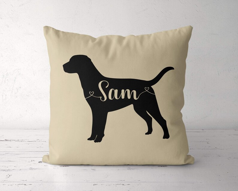 Custom Labrador Retriever Pillow Personalized Black Lab Etsy