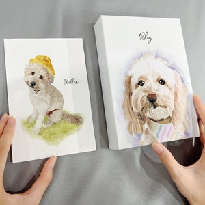 Mini Pet Portrait, Mini Custom Watercolor Pet Portrait from Photos, Custom Tiny Paintings, Mini Dog Portrait, Mini Cat Portrait