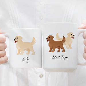 Custom Golden Retriever Mug, Personalized Golden Retriever Gift, Golden Retriever Gift, Golden Retriever Mom Dad, Golden Retriever Owner Mug