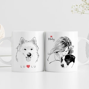 Custom Dog Mug, Dog Lover Gift, Pet Memorial, Dog Memorial Gift, Pet Portrait Mug, Pet Loss gift, Dog Mug, Pet Mug, Dog Owner Gift, Pet Loss afbeelding 8