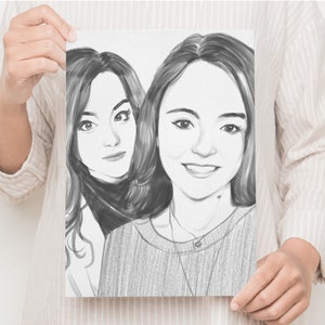 Custom Portrait, Custom Portrait from Photo, Pencil Portrait Sketch, Portrait Sketch, Portrait Drawing from Photo, Pencil Portrait Drawing image 7