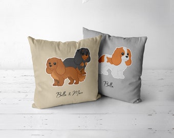 Cavalier King Charles Spaniel Pillow, Personalized King Charles Pillow, King Charles Spaniel, Cavalier Mom, Cavalier Dog Memorial