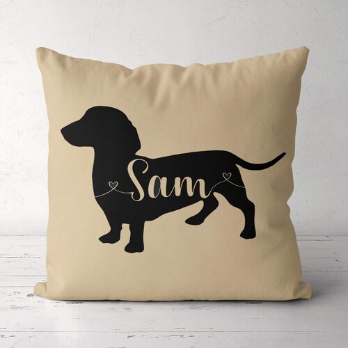 Custom Dachshund Pillow Personalized Dachshund Pillow Case Etsy