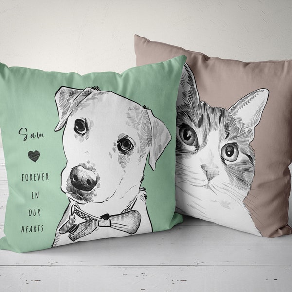 Pet Loss Gift, Dog Loss Gift, Cat Loss Gift, Pet Memorial Pillow, Dog Memorial Gift, Cat Memorial, Pet Remembrance, Pet Pillow, Pet Portrait