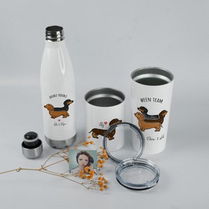 Custom Dachshund Mug, Personalized Doxie Wiener Dachshund Gift, Dachshund Mug, Dapple Long Wirehaired Dachshund Owner Mug, Piebald Dachshund image 10