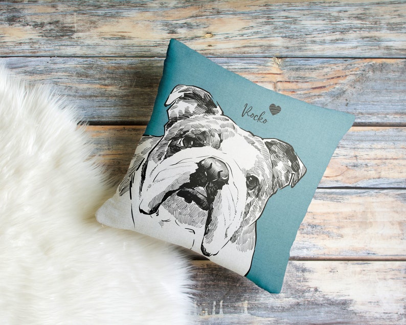 Pet Pillow, Personalized Pet Pillow, Custom Pet Pillow, Customized Dog Pillow, Dog Portrait Pillow, Custom Throw Pillows Cases, Pillow Cover image 8